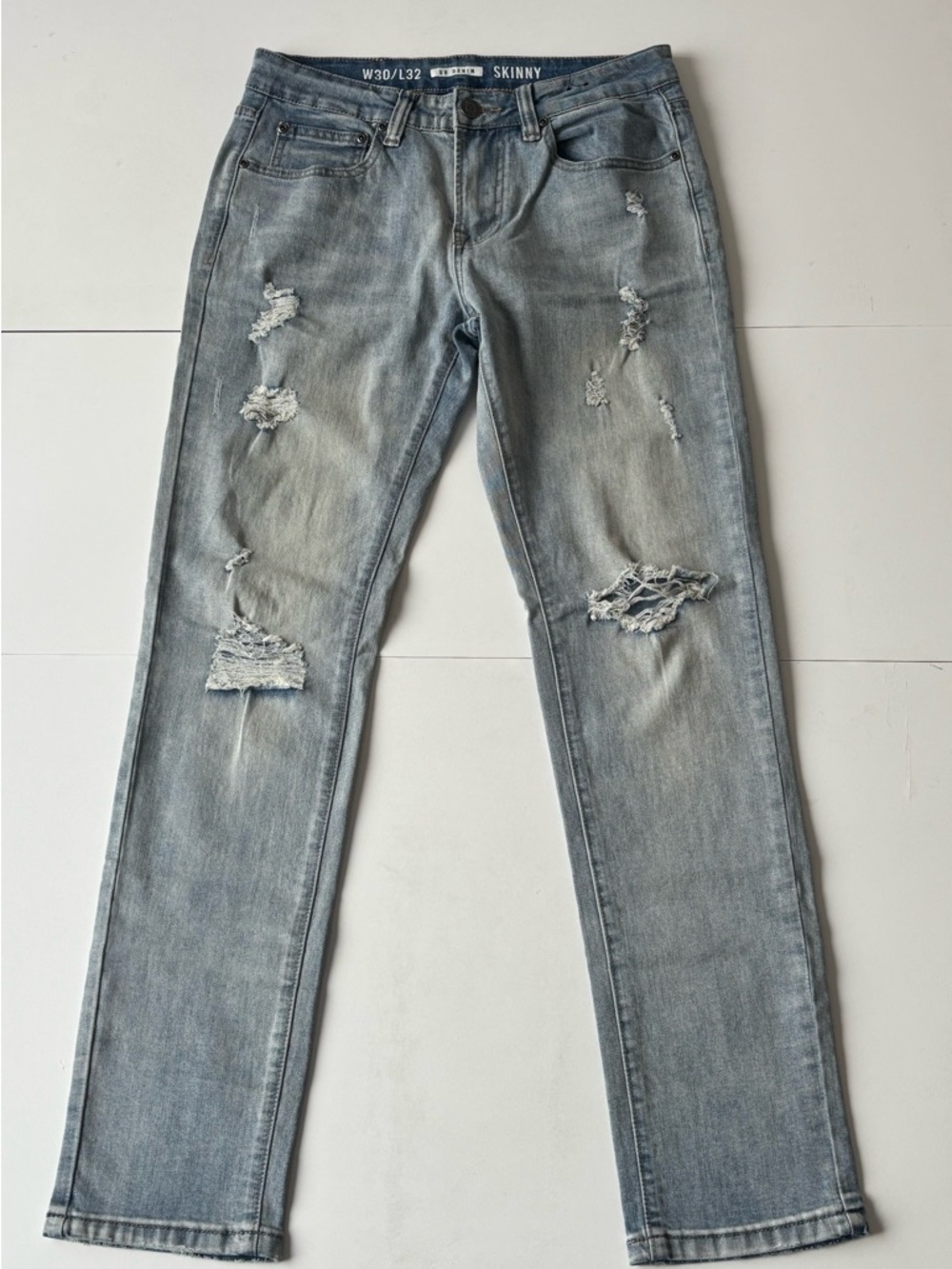 Skinny Light Blue Distressed Men’s Jeans